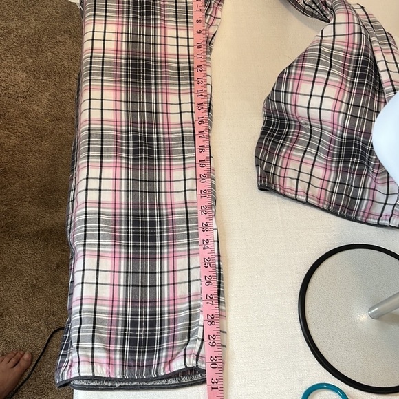 victoria Secret flannel pajamas, medium, pink/black/white, in good condition - Picture 5 of 7